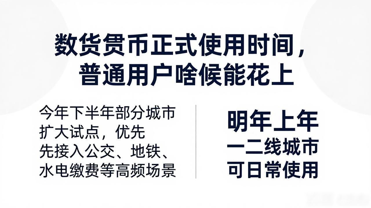 数字人民币未来普及时间_数字人民币试点进度_数字货币几月份可以用