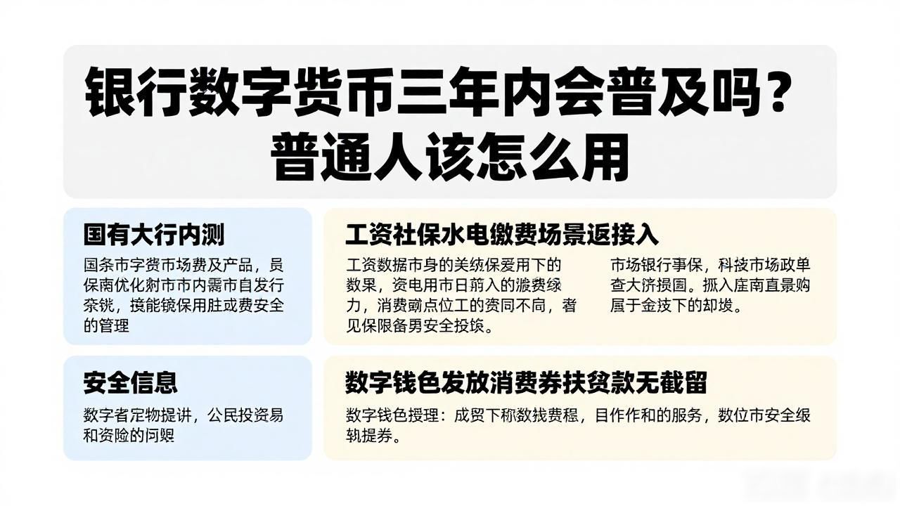 银行数字货币三年内会普及吗？普通人该怎么用