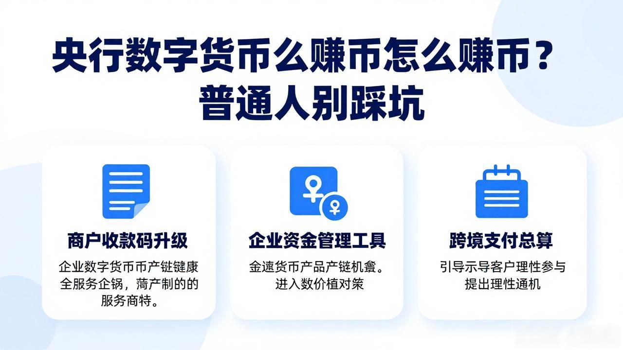 央行数字货币怎么赚币_央行数字货币的应用场景_央行数字货币带动的配套服务