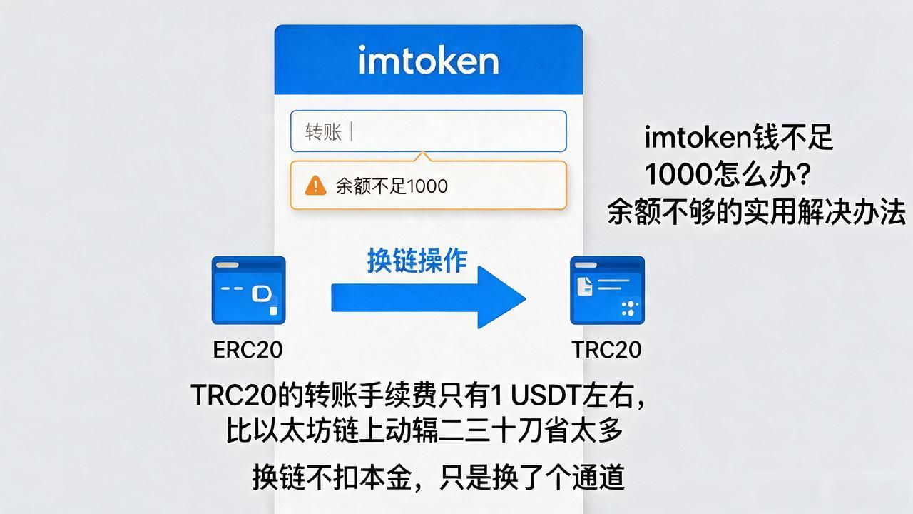 imtoken钱不足1000_imtoken合并资产解决提现门槛_imtoken余额不足1000 USDT无法转账怎么办