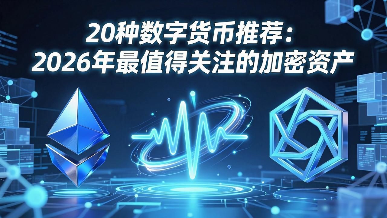 20种数字货币推荐：2026年最值得关注的加密资产