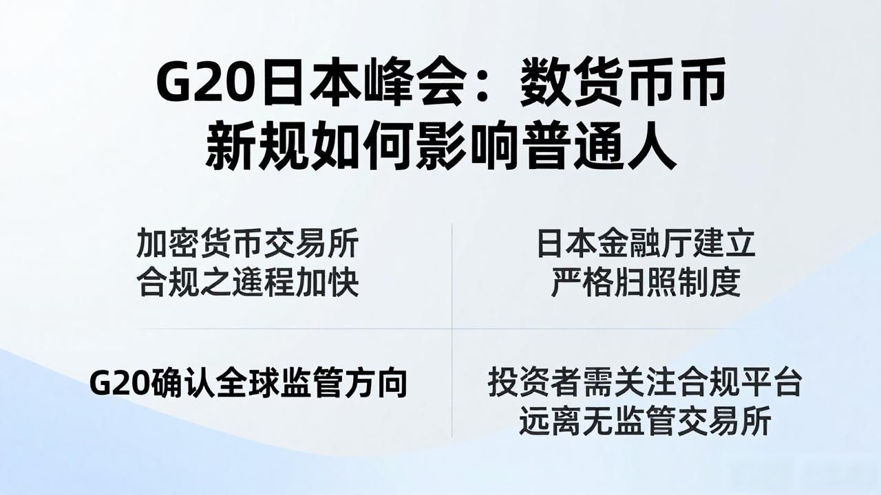G20日本峰会：数字货币新规如何影响普通人
