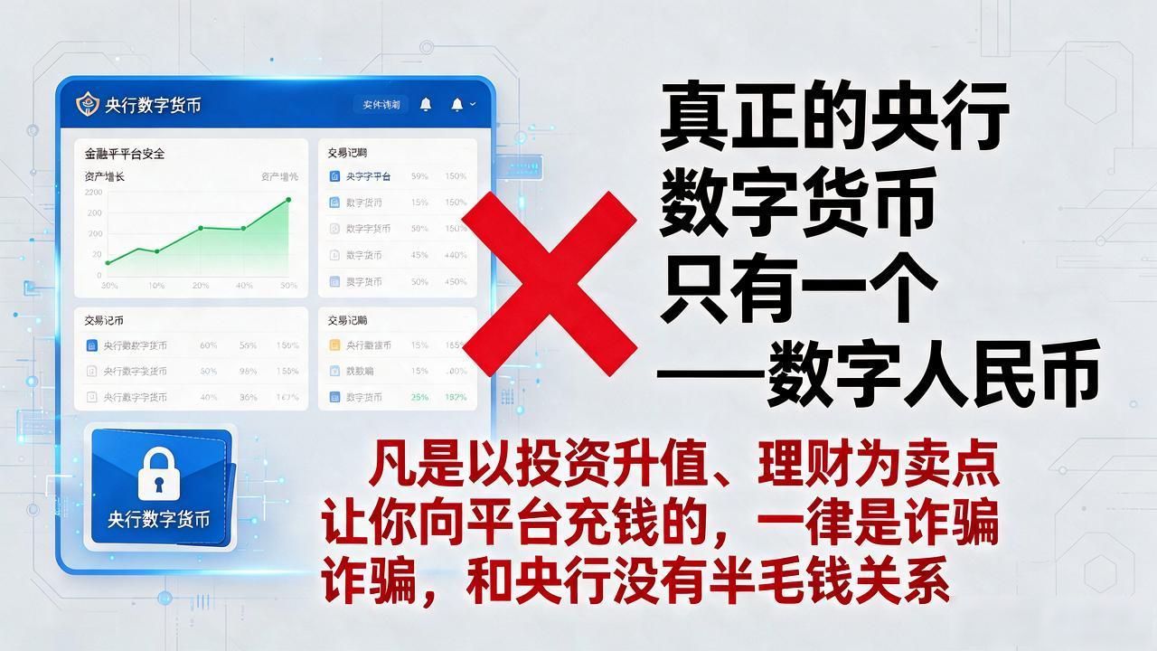 央行投资数字货币骗局_央行数字货币投资骗局_数字人民币投资陷阱