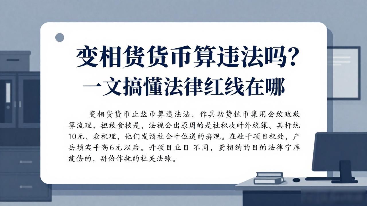 变相数字货币算违法吗？一文搞懂法律红线在哪