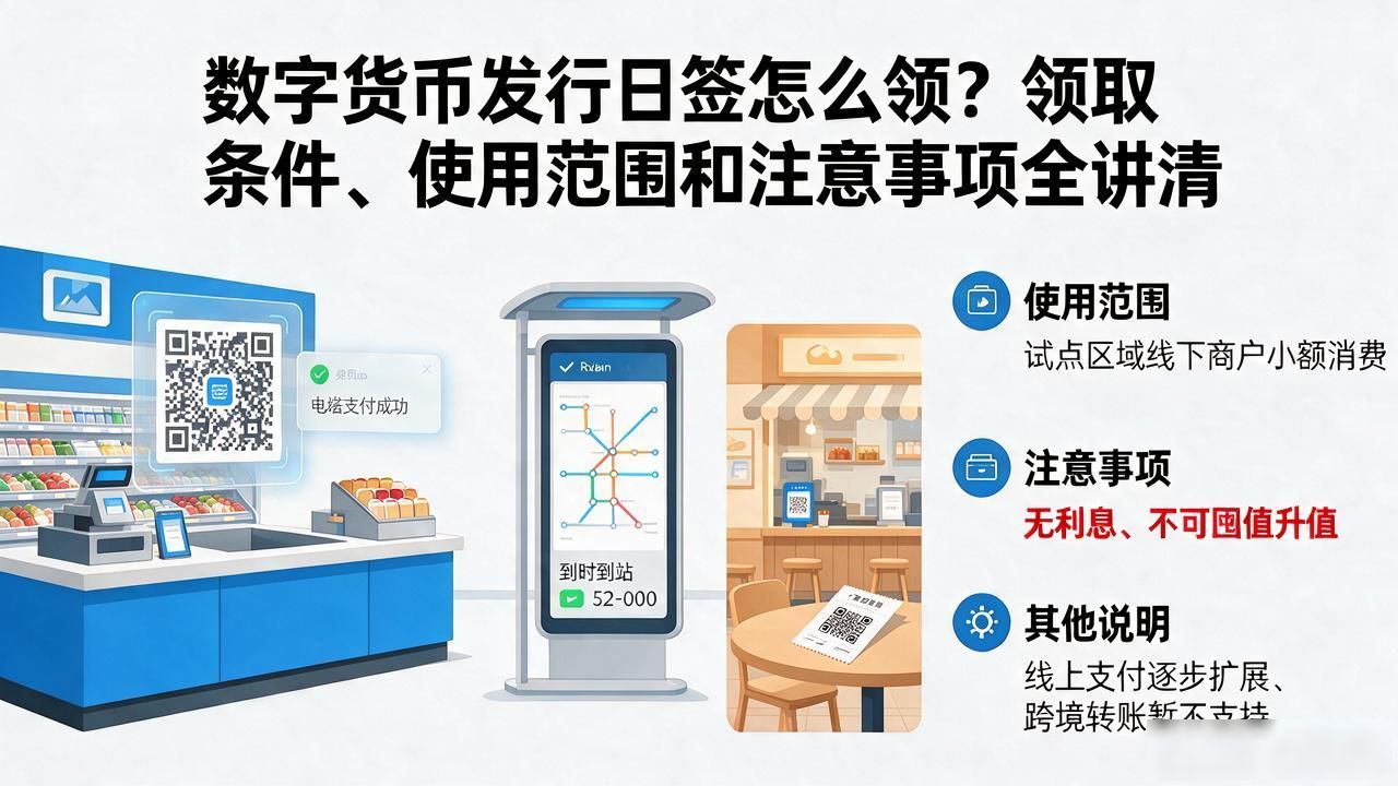 数字货币发行日签怎么领？领取条件、使用范围和注意事项全讲清