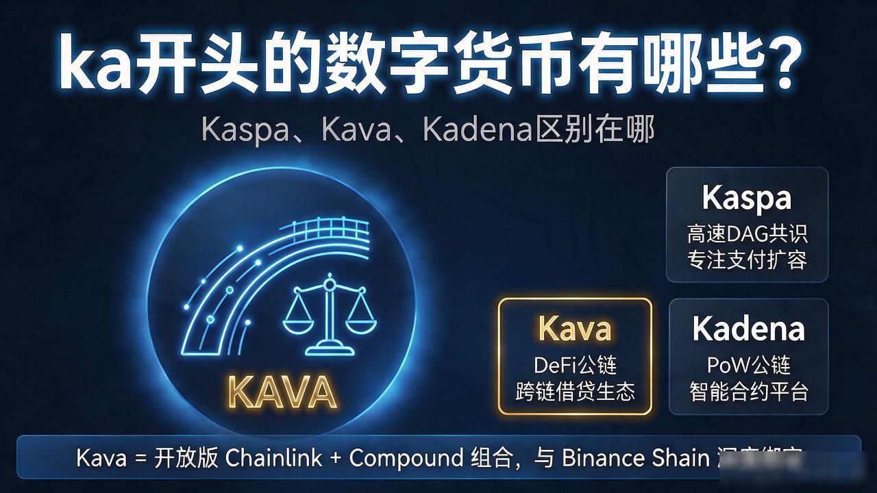 ka开头的数字货币有哪些？Kaspa、Kava、Kadena区别在哪