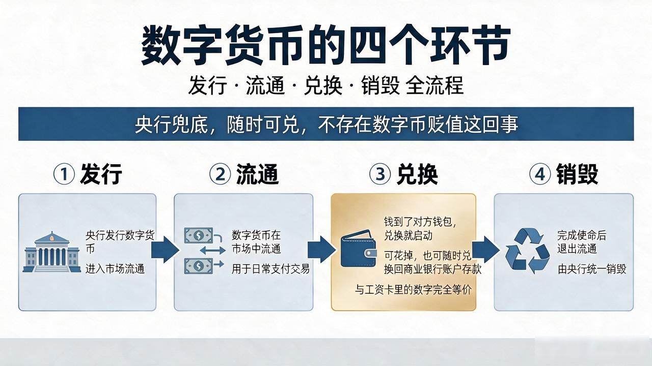 数字人民币发行流通兑换销毁_数字货币的四个环节_数字人民币智能合约上链存证