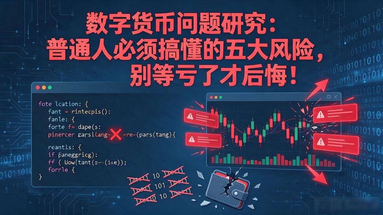 数字货币问题研究：普通人必须搞懂的五大风险，别等亏了才后悔