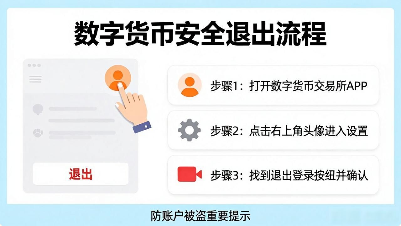 数字货币交易所正确退出登录方法_老股民手把手教你保护账户安全_数字货币怎样退出登录