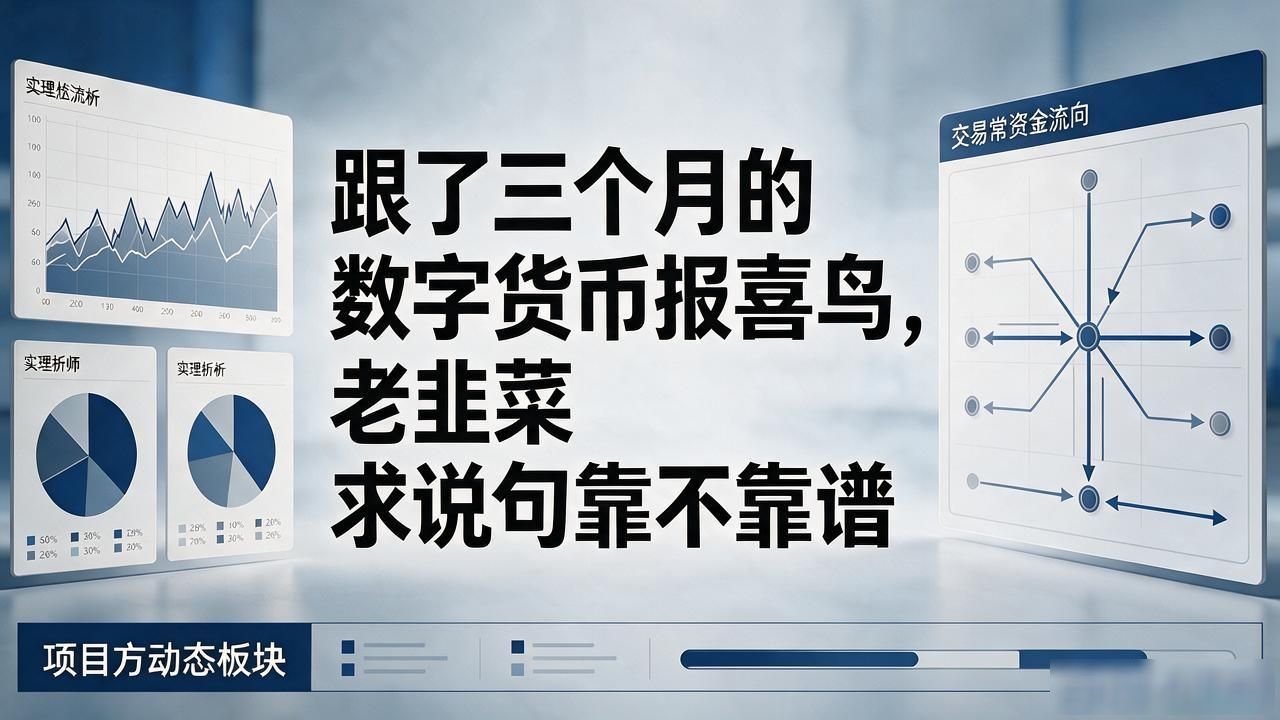 跟了三个月的数字货币报喜鸟，老韭菜来说句靠不靠谱
