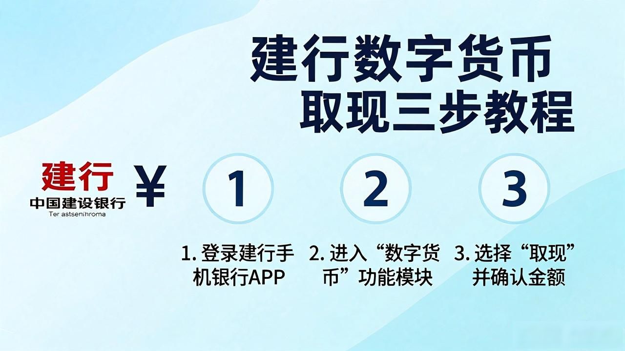 建行数字货币怎么取现？手把手教你三步搞定