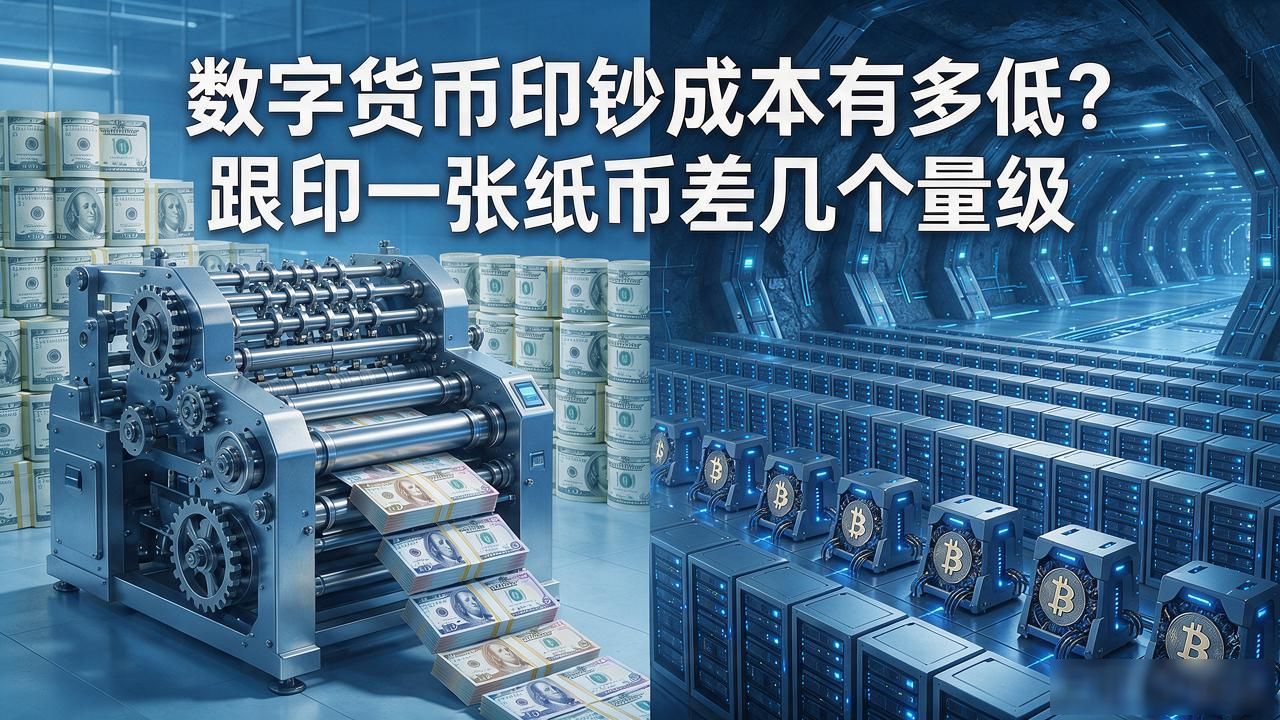 数字货币印钞成本有多低？跟印一张纸币差了几个量级