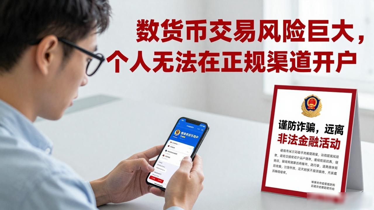 数字货币交易风险巨大，个人无法在正规渠道开户