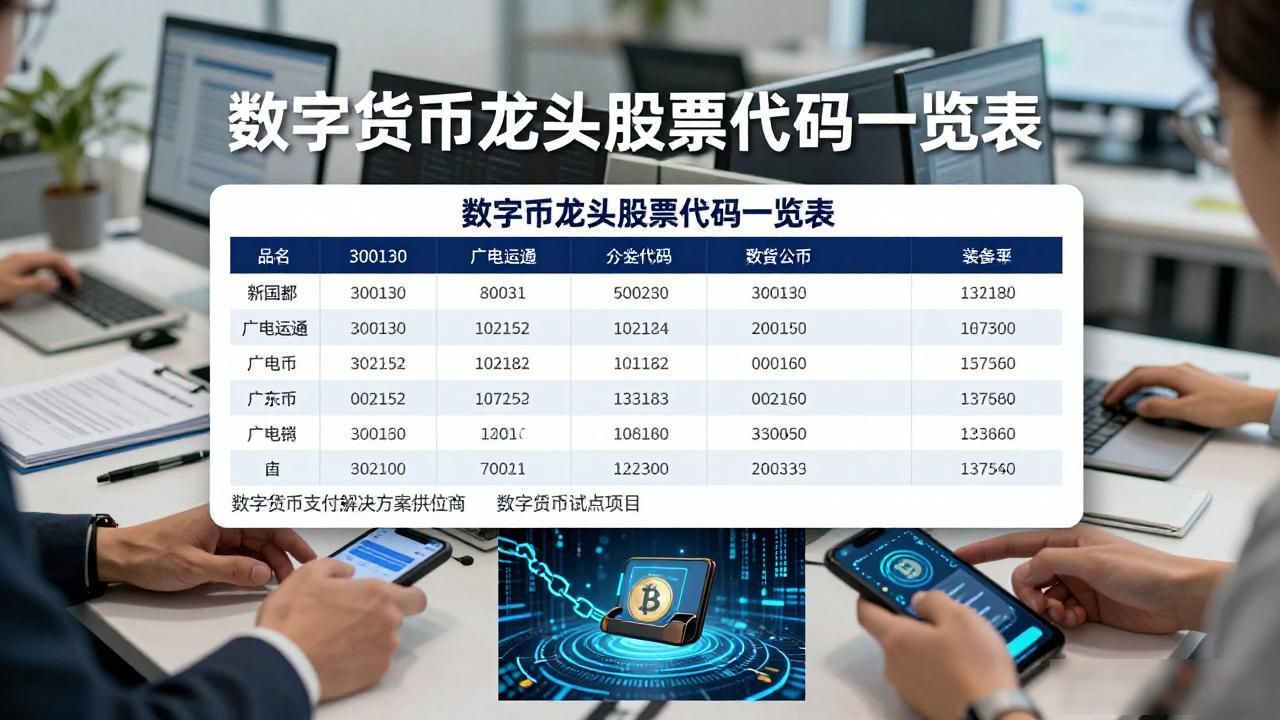 数字货币股龙头代码_A股数字货币龙头公司代码查询_数字货币概念股投资风险