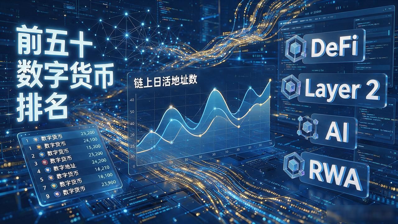 数字货币市值前五十排名变化趋势_链上日活地址数评估标准_前五十数字货币