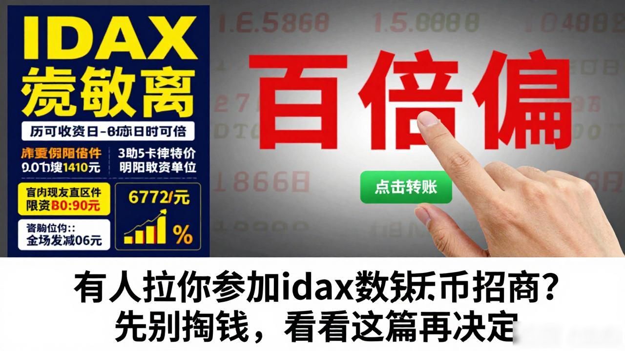 有人拉你参加idax数字货币招商？先别掏钱，看看这篇再决定