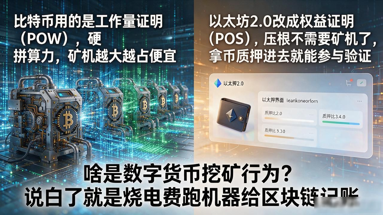 啥是数字货币挖矿行为_POW与POS挖矿机制区别及成本分析_区块链底层开发视角下的数字货币挖矿本质