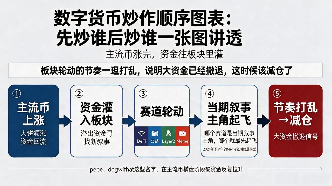 加密货币牛熊周期资金流动路径_主流币与山寨币轮动规律_数字货币炒作顺序图表