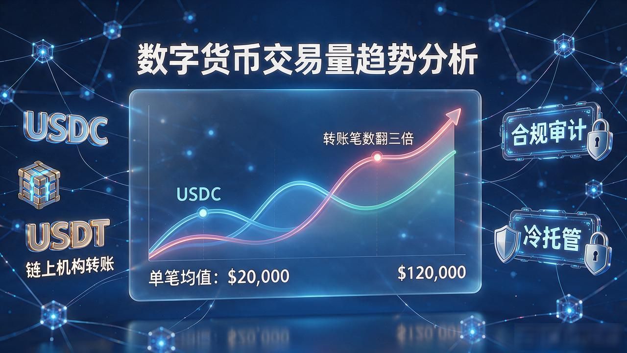 数字货币机构资金进场趋势_数字货币交易量增长_USDC链上结算增长分析