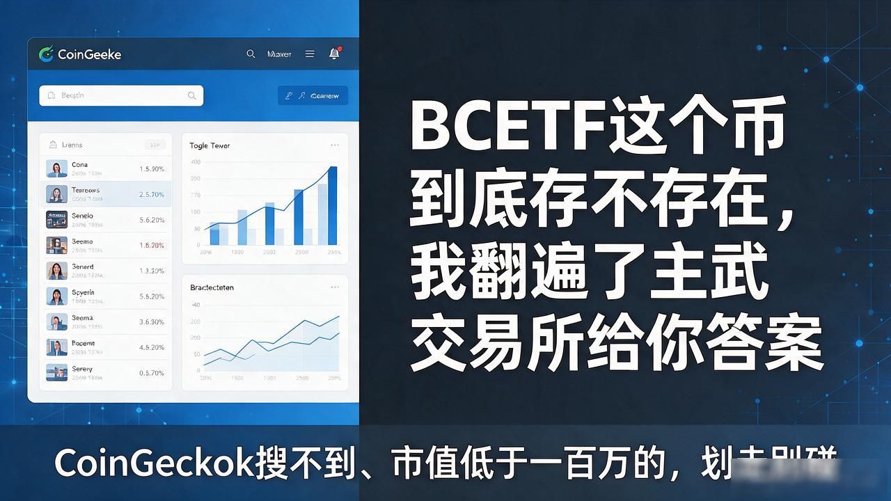 BCETF这个币到底存不存在，我翻遍了主流交易所给你答案
