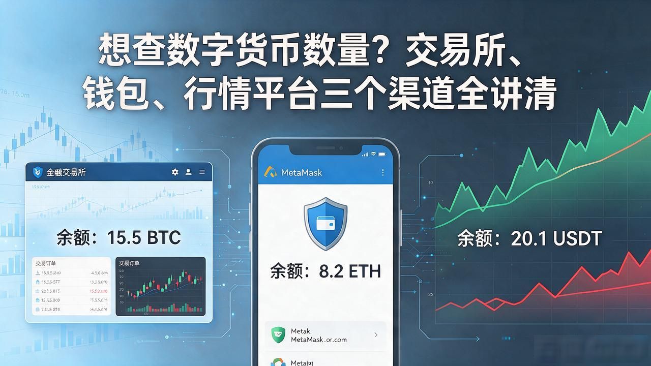 想查数字货币数量？交易所、钱包、行情平台三个渠道全讲清