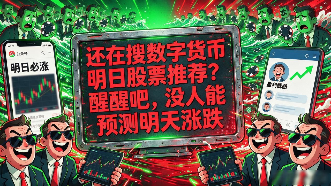还在搜数字货币明日股票推荐？醒醒吧，没人能预测明天涨跌