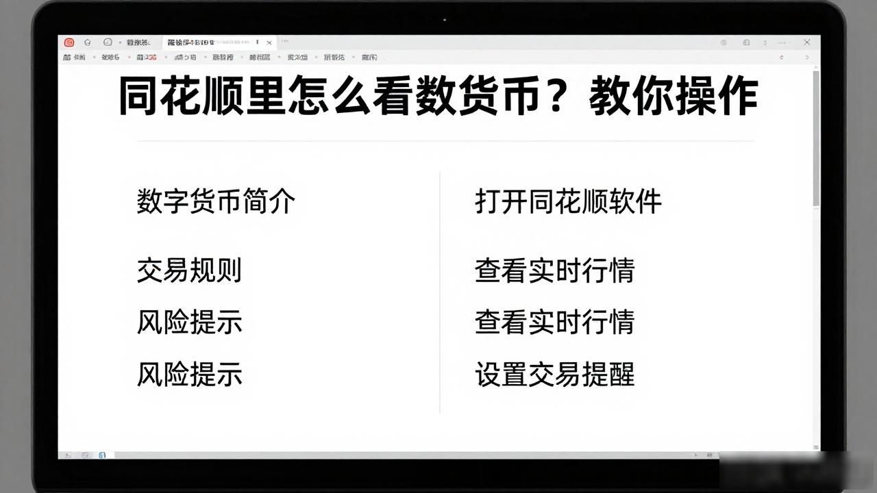 同花顺里怎么看数字货币？教你操作